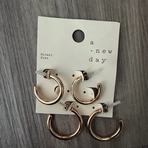 A New Day Shiny Gold Earrings